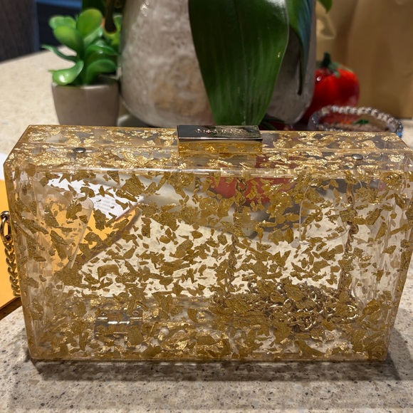 Bary Lynn Handbags - Bari Lynn Girl's Cheers Acrylic Box Clucth Bag